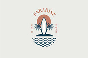 Paradise Island Beach Logo Set, a Branding & Logo Template by Dyn Studio (Thumbnail 4 of 6)