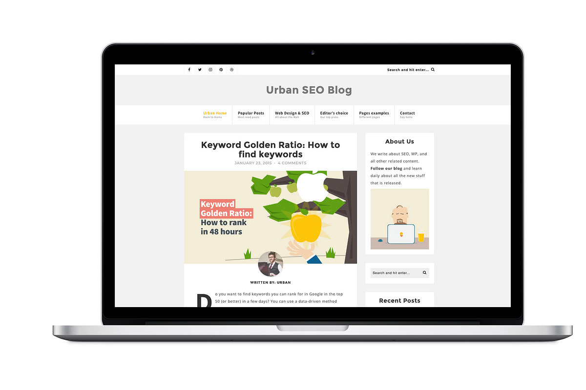 Urban – A SEO & Web Design WordPress, a WordPress Template by PremiumCoding