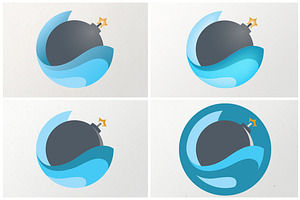 Bath Bomb Logo Mark