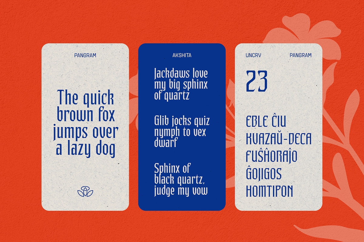 Akshita - Display Font, a Font by Uncarving (Photo 3 of 12)