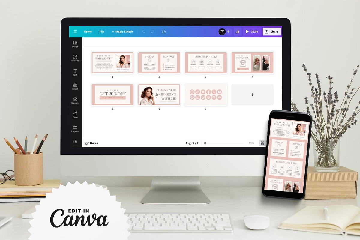 Nail Tech Acuity Scheduling • Canva, a Websites & App Template by OniriqveDesigns (Photo 5 of 8)