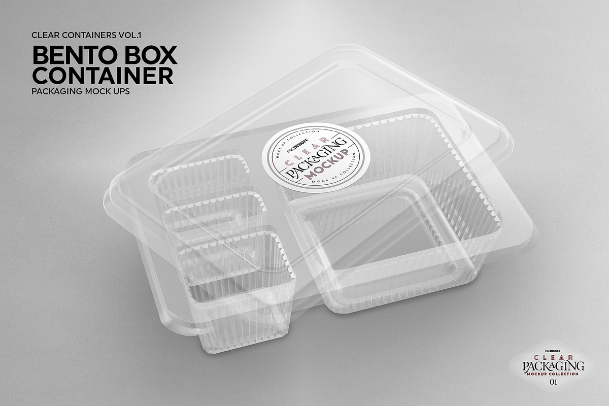 Bento Box Container Mockup, a Cups & Container Mockup by INCDesign (Photo 2 of 7)