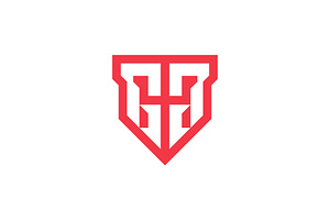 Letter G And H Shield Security Logo