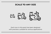 Food and Delivery Outline Icons, an Outline Icon by Tekuni (Thumbnail 2 of 6)