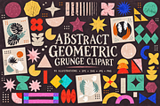 Abstract Geometric Grunge Clipart, a Decorative Illustration by Anna Studio (Thumbnail 1 of 12)