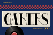 Gakers Retro - Logo Font, a Serif Font by Nirmana Visual (Thumbnail 1 of 11)