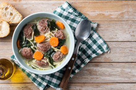 Italian Wedding Soup with meatballs and spinach, a Food & Drink Photo by etorres69