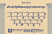 Black Kiyrand Typeface, a Blackletter Font by alit design (Thumbnail 8 of 17)