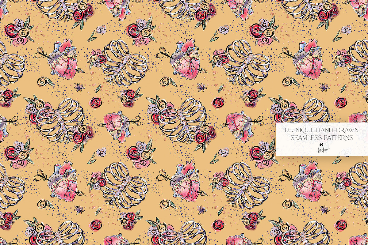Funny Gothic Valentine Patterns, a Pattern Graphic by KaramfilaS (Photo 10 of 16)