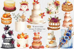 Autumn Wedding Cake PNG Clipart, an Illustration by Creative Art
