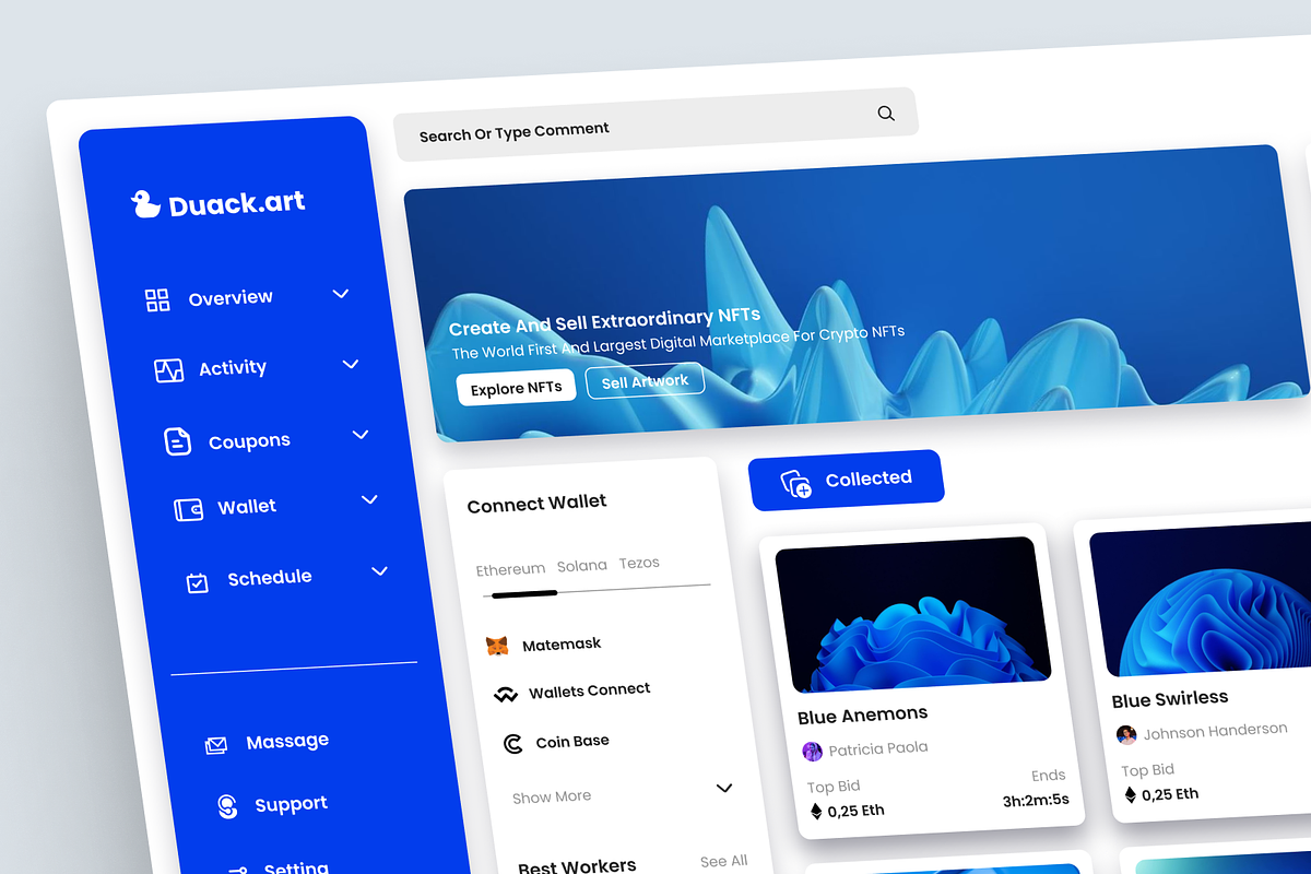 Duack.Art - Nft Admin Dashboard, an UI Kit Template by Annora Studio (Photo 2 of 6)