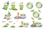Japanese Matcha Watercolor – 20 PNG, a Food Illustration by Gallery House (Thumbnail 2 of 5)