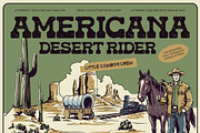 Americana Desert Rider Slab Serif, a Slab Serif Font by timelesstype.co (Thumbnail 1 of 10)