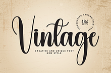 Vintage | Script Font