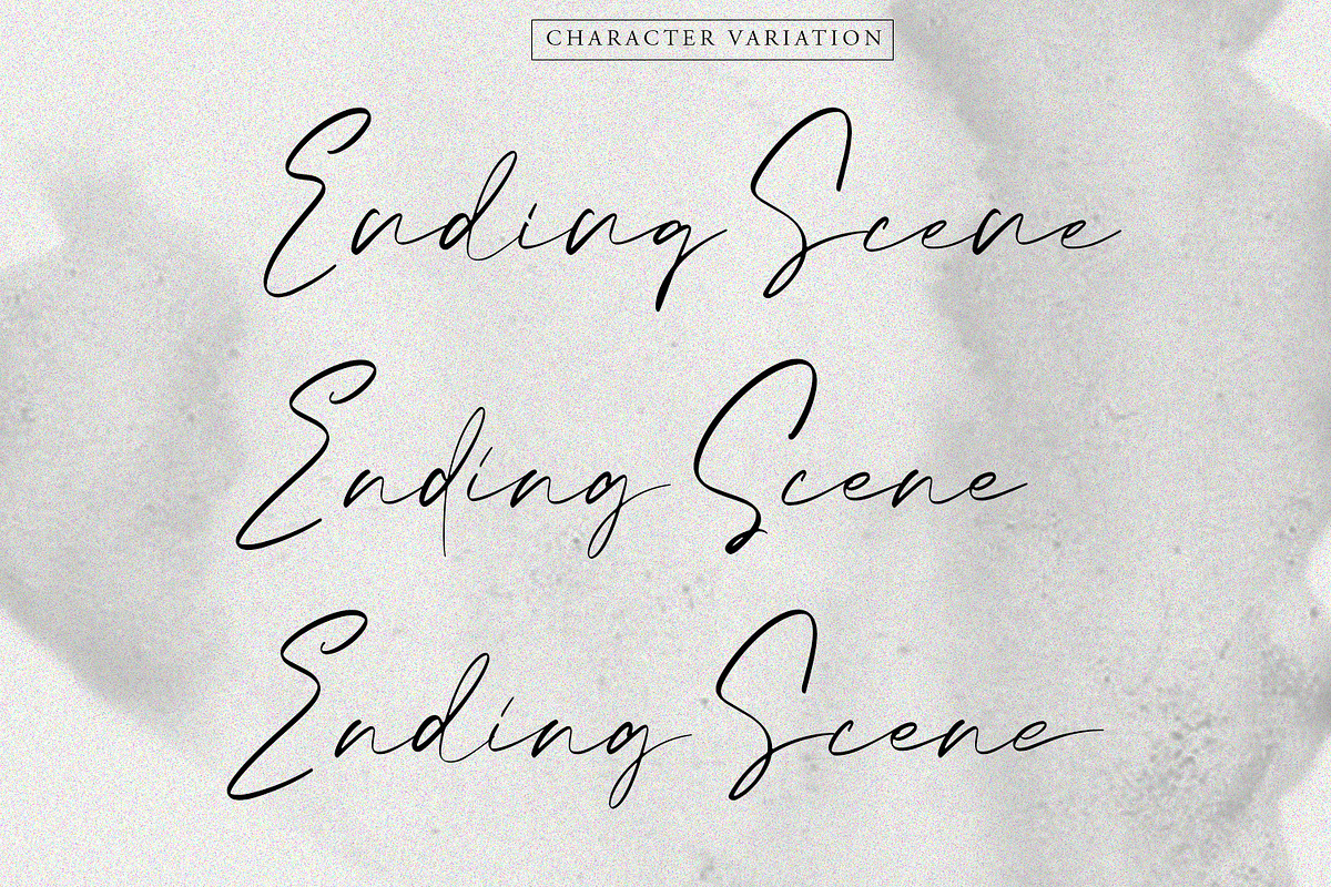 Ending Scene - Calligraphy Font preview 2