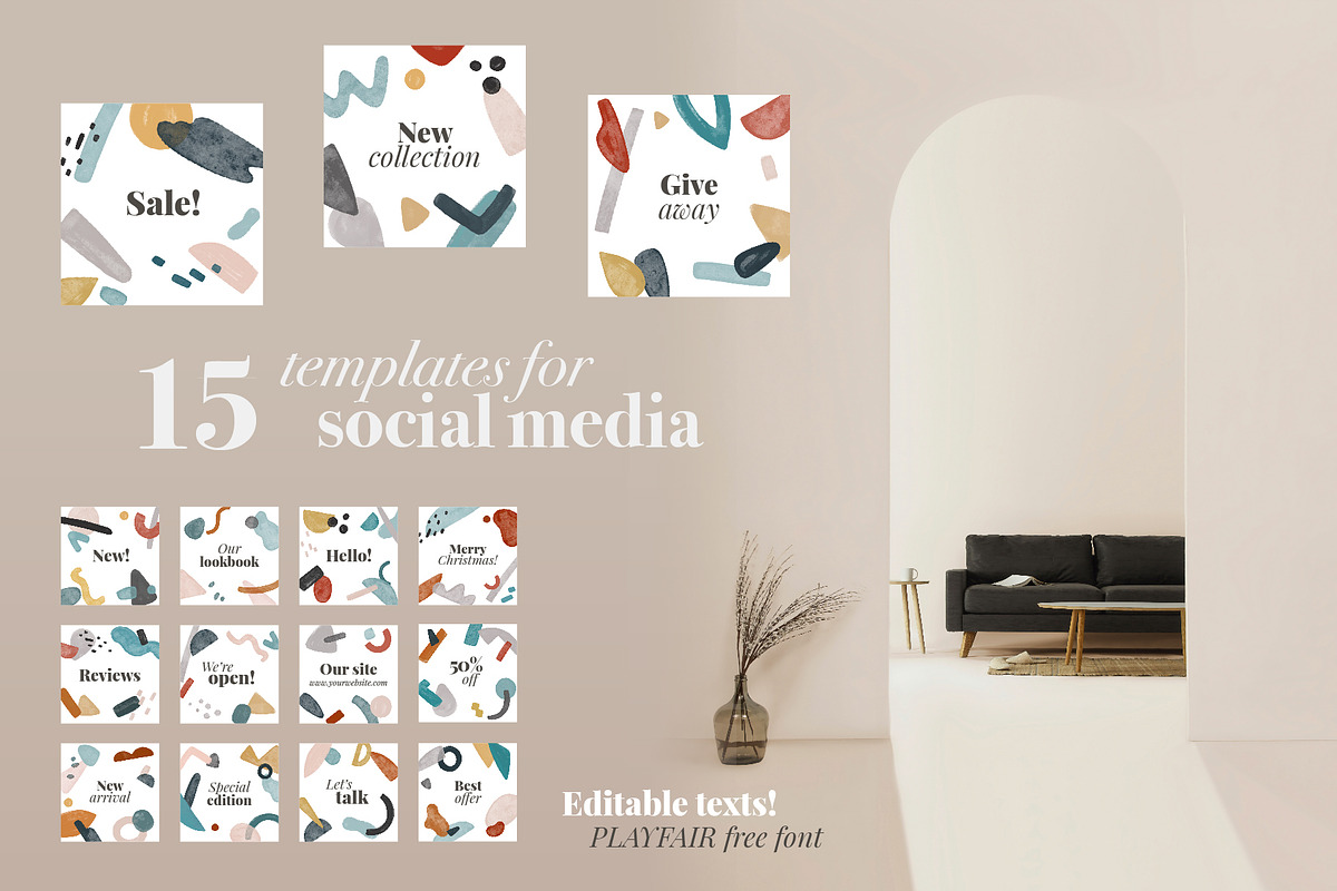 Abstract Balance Graphic Set, a Decorative Illustration by Nina's Illustration Shop (Photo 3 of 7)
