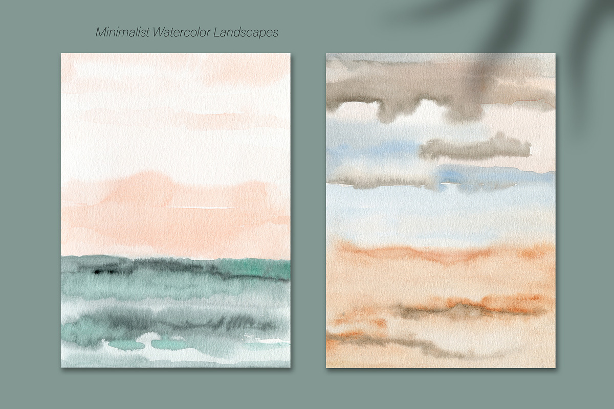 Minimalist Watercolor Landscapes, a Background Graphic by Marmoris.Arts (Photo 16 of 23)