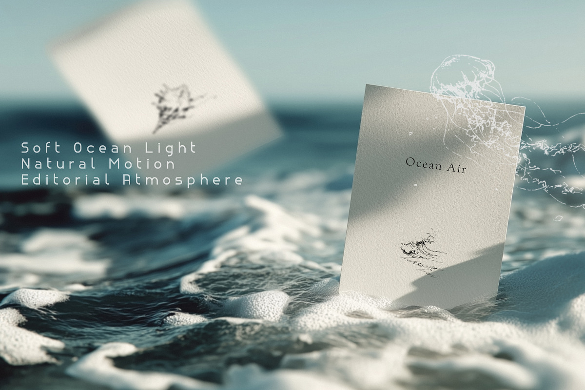 Ocean Card Mockups – Paperlight 02., a Household Mockup by NikiArts (Photo 10 of 11)