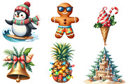 Summer Christmas PNG Watercolor, an Illustration by Designworld (Thumbnail 3 of 6)