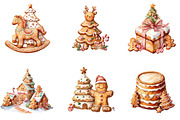 Whimsical Christmas Tree Clipart, an Illustration by DreamArtGraphic (Thumbnail 3 of 5)