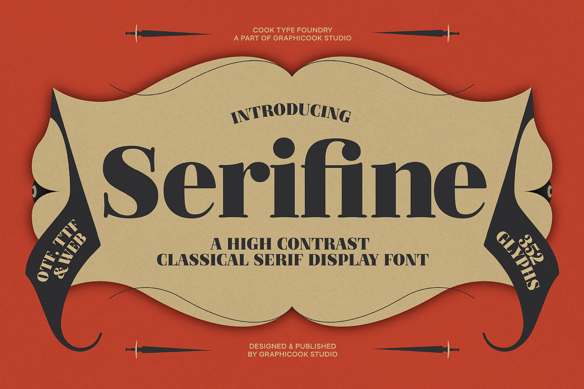 Serifine, a Serif Font by graphicook (Photo 1 of 10)