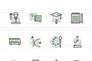 25 Teachers Day Green & Black Icons, an Icon by IconBunny (Thumbnail 2 of 2)