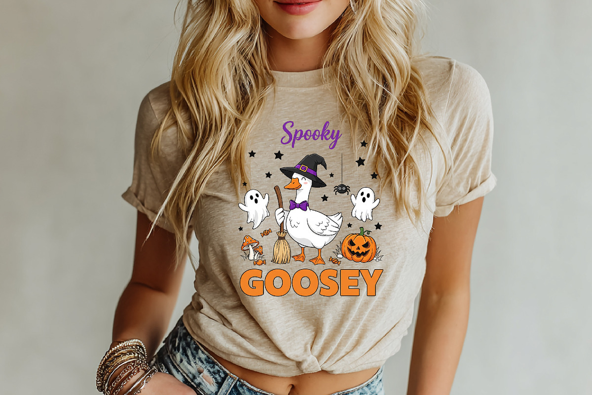 Spooky Goosey PNG-Witchy goose png, an Illustration by Watercolor design (Photo 3 of 3)