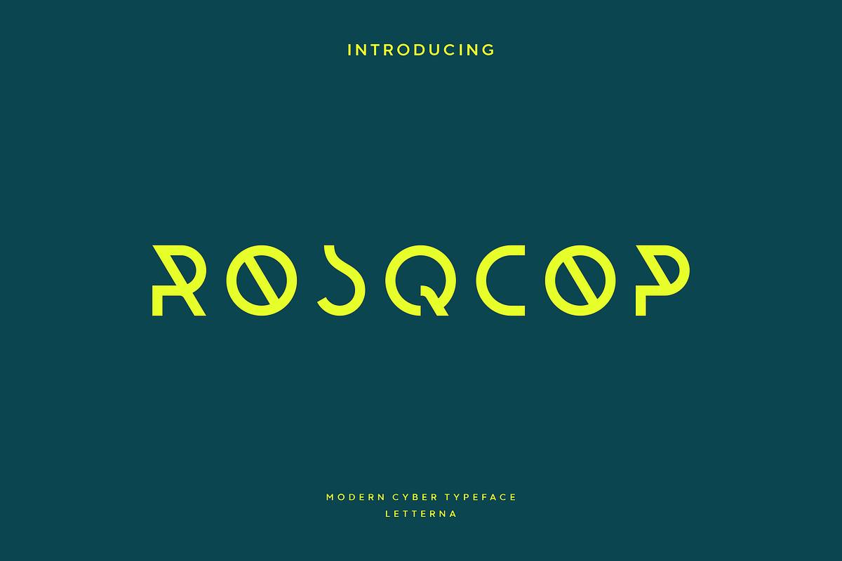 Rosqcop - Modern Futuristic Typeface, a Sans Serif Font by Letterna (Photo 1 of 4)