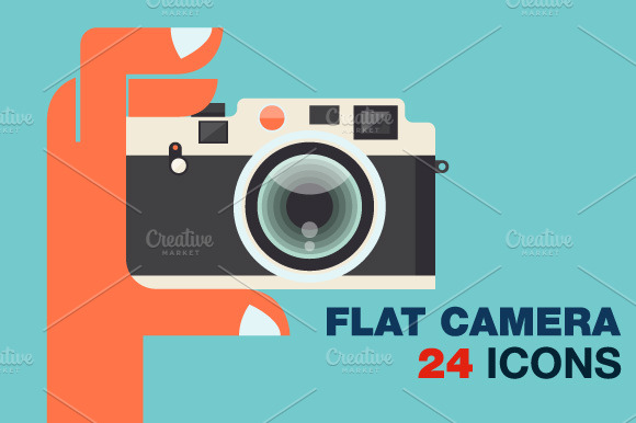Flat Camera Icons Bundle preview 6