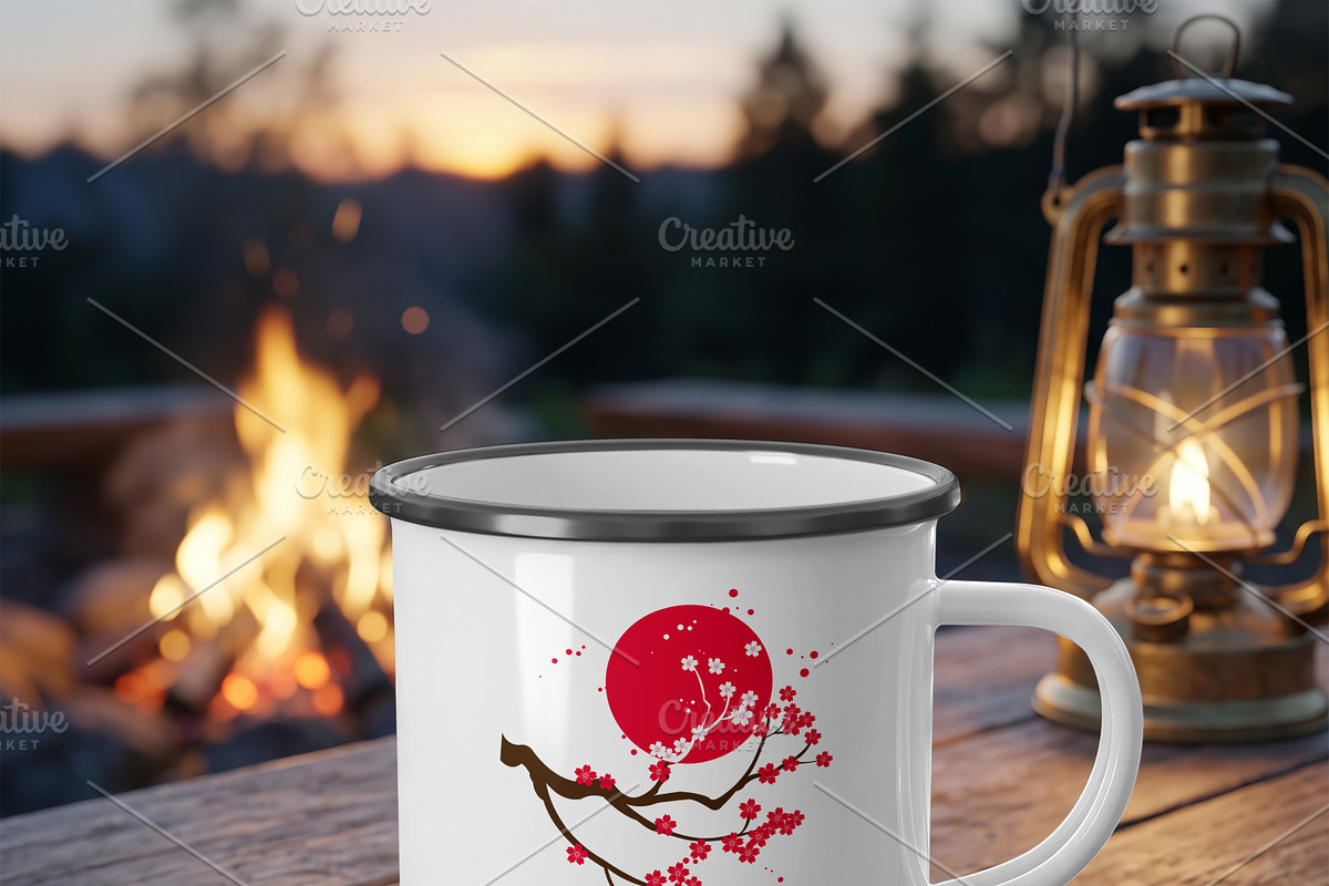 Enamel Campfire Mug Mockup Bundle, a Cups & Container Mockup by Pixel Foundry (Photo 2 of 6)