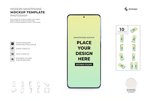 Smartphone Mockup Template Set, an Android Mockup by DesignRushMarket