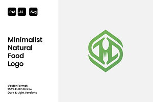 Minimalist Natural Food Logo, a Branding & Logo Template by Luxury Logos