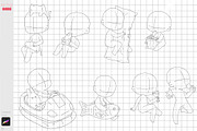 Procreate Chibi Stamp Cartoon Kawaii, a Brush Add-On by ArtPrintBabe (Thumbnail 6 of 7)