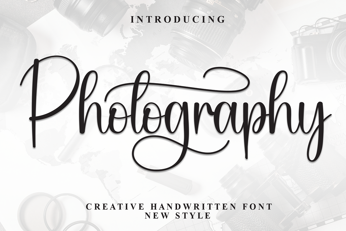 Photography | Script Font, a Handwritten Font by Scratchones (Photo 1 of 9)