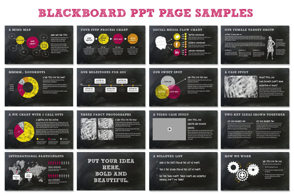 Chalkboard Minimal PPT Template, a Presentation Template by Blixa 6 Studios (Photo 2 of 8)