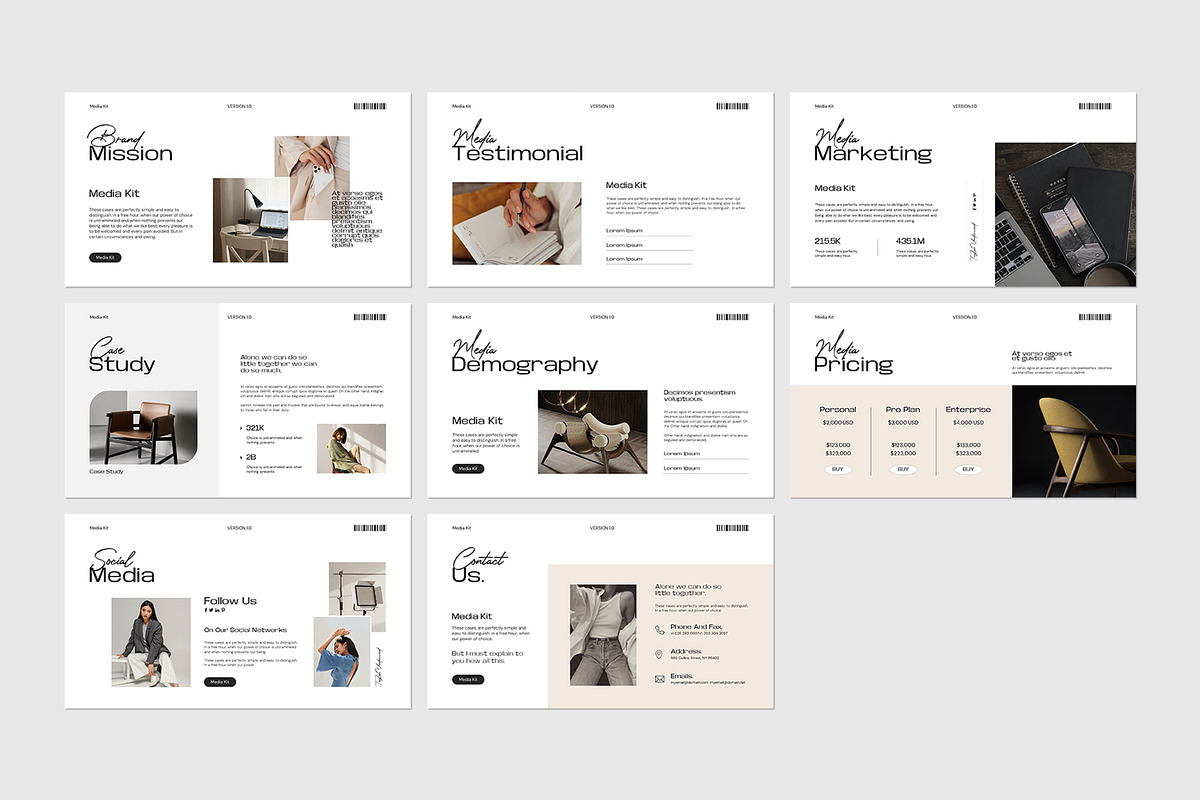 Media Kit Presentation Template, a Presentation Template by evgenystudio (Photo 8 of 8)