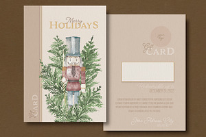 Christmas Holiday Gift Card, a Flyer Template by McLittle Stock