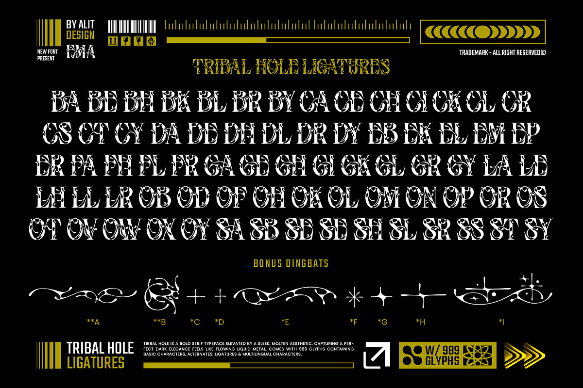 Tribal Hole Typeface, a Serif Font by alit design (Photo 18 of 20)