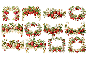 Vintage Strawberry Clipart, an Object Illustration by Digital Xpress (Thumbnail 4 of 7)