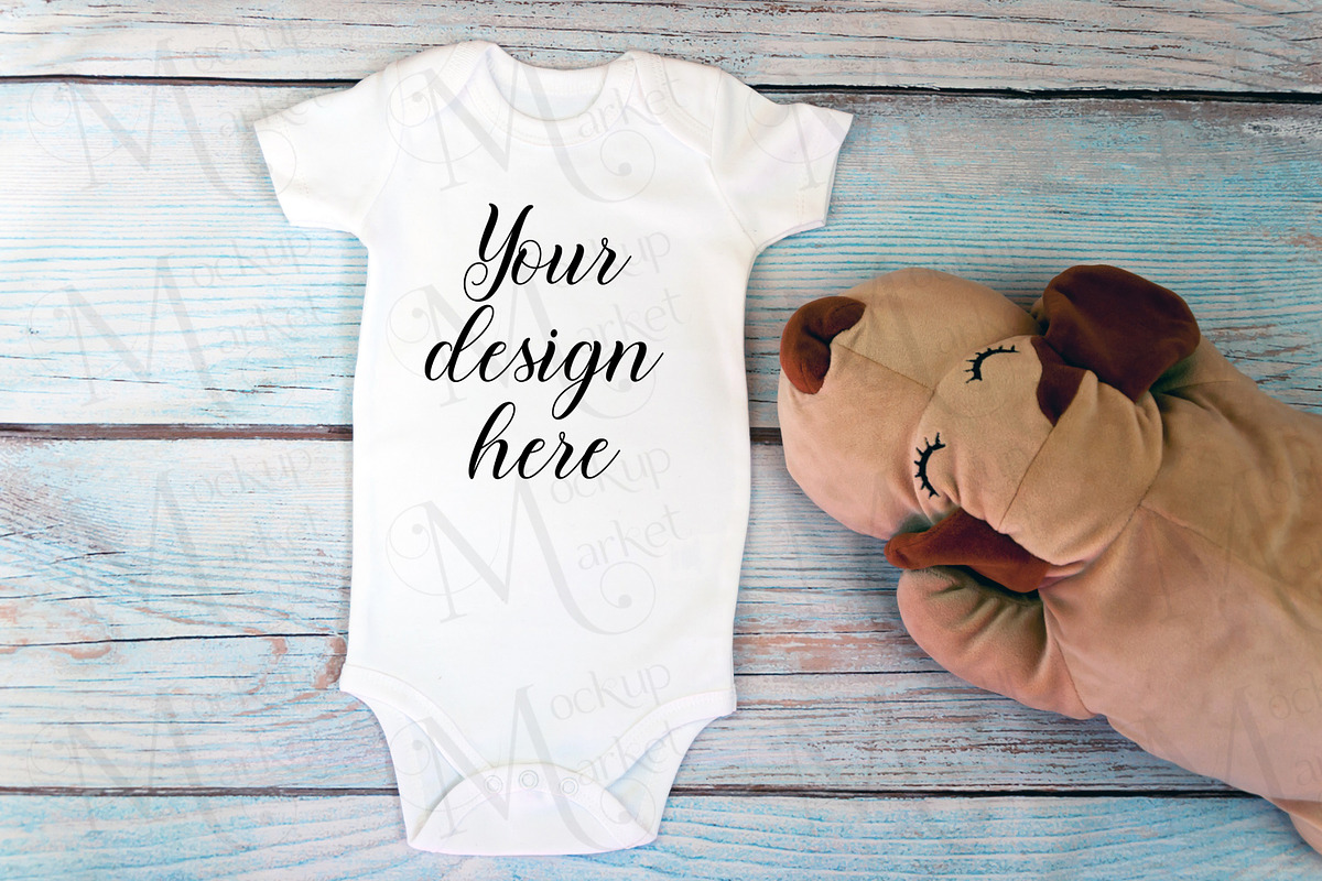 29 Baby Bodysuit mockup bundle., a Print Template by MockupMarket (Photo 24 of 30)