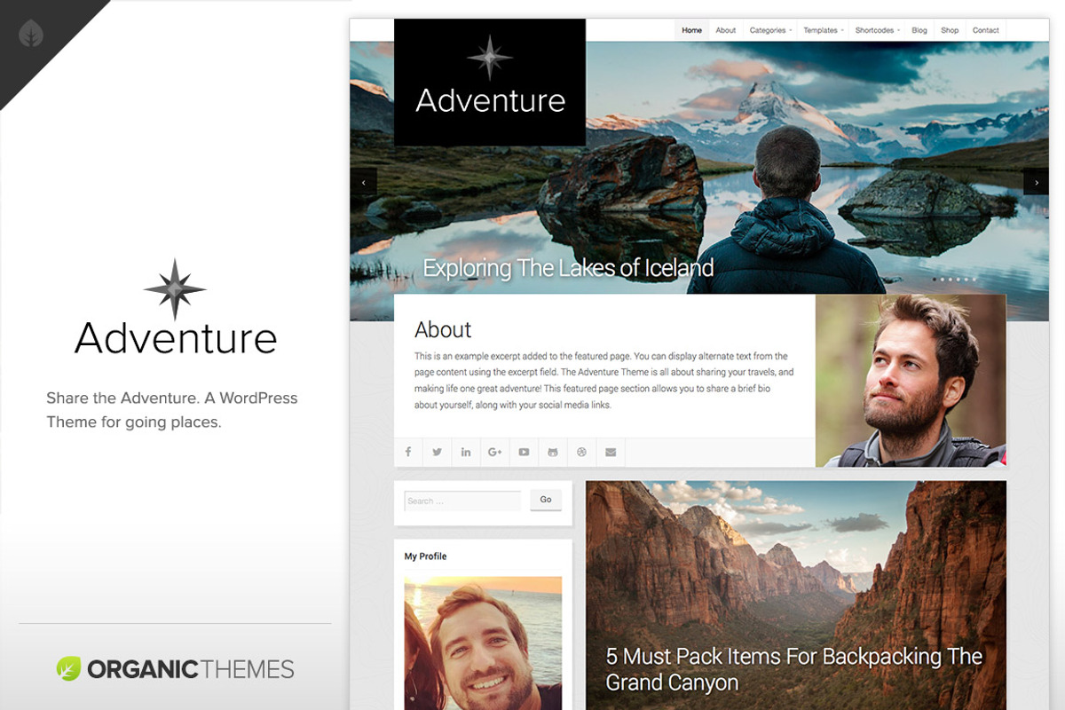 Adventure Theme, a WordPress Template by Organic Themes