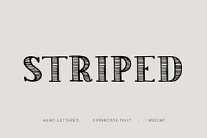 Striped: A Hand-Lettered Font, a Serif Font by Britt Fabello
