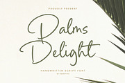 Palms Delight Font, a Script Font by Timurtype (Thumbnail 1 of 7)