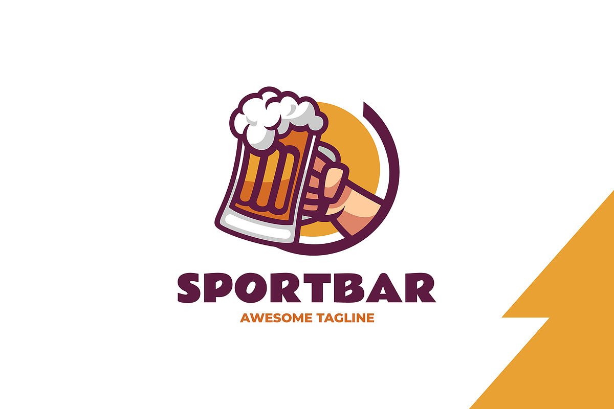 Sport Bar Simple Mascot Logo, a Branding & Logo Template by Artnivora.Std