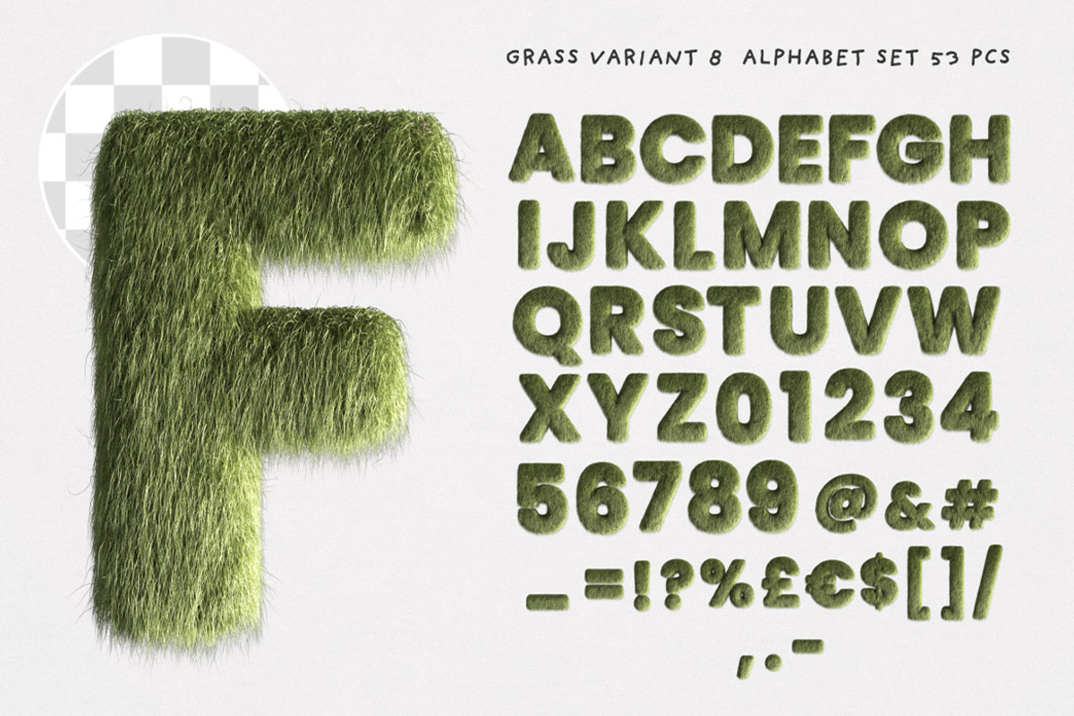 Green Grass or Fur Typo Creator, a Sans Serif Font by TVartworks (Photo 12 of 14)