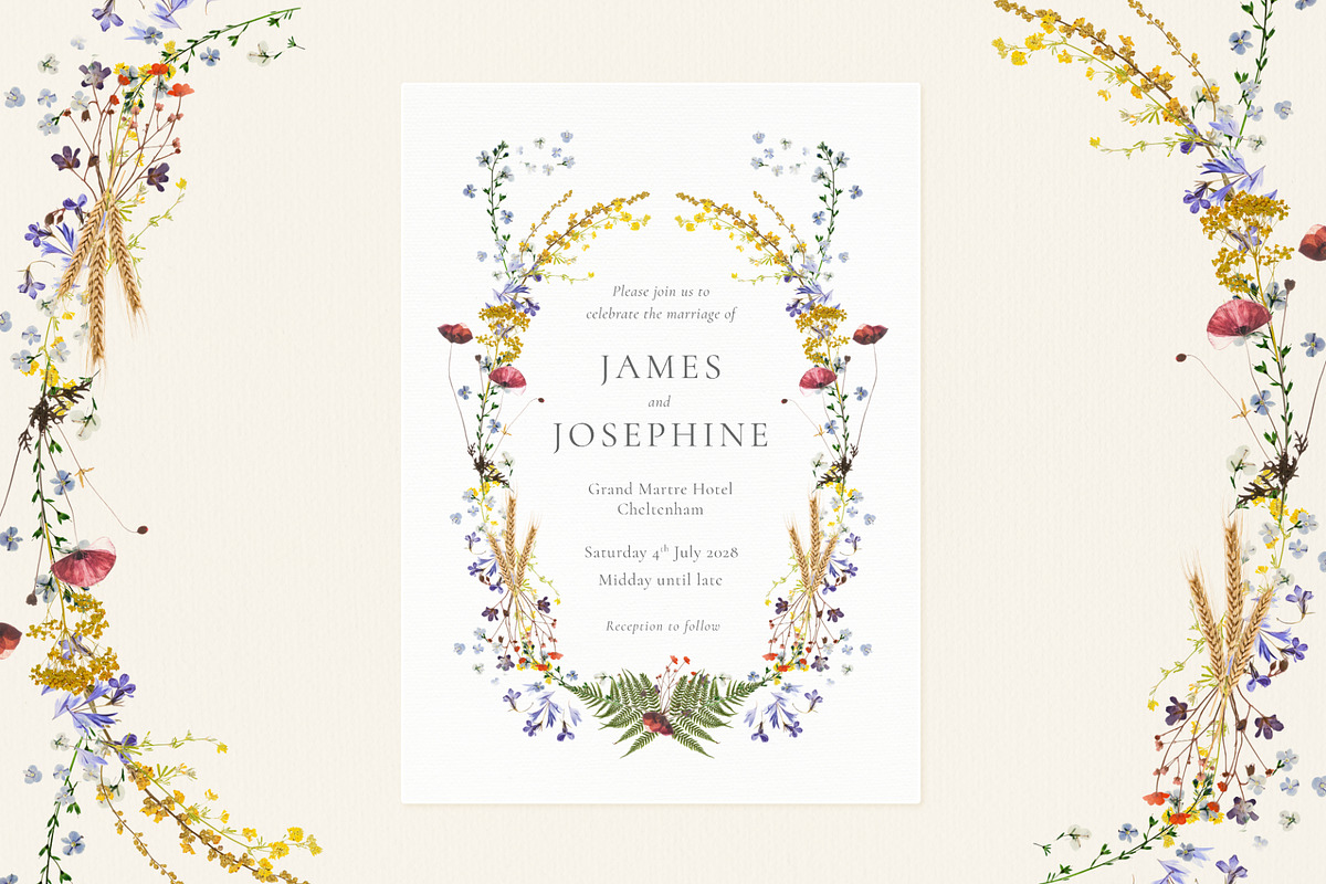 Vintage Floral Wedding Invite Bundle, an Invitation Template by Wedding Whippet (Photo 3 of 10)