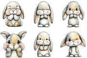 Baby Bunny Easter Clipart, an Illustration by Sublimation Artist (Thumbnail 4 of 7)
