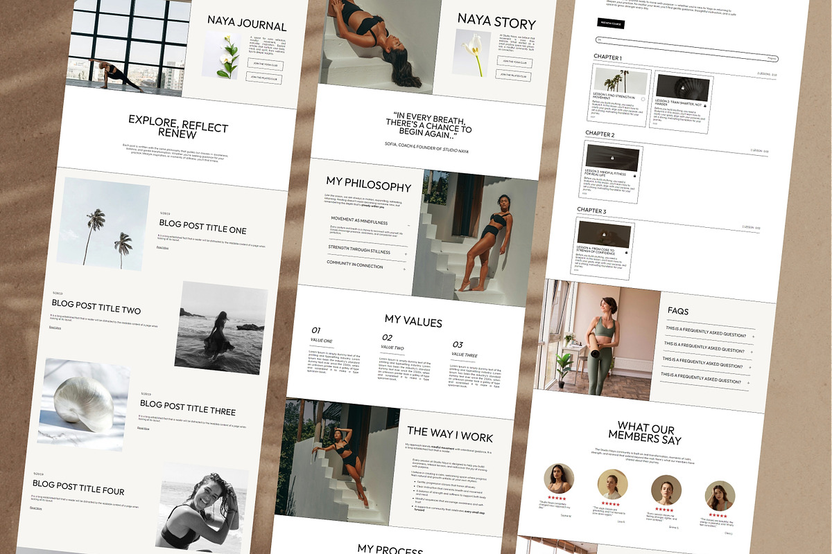 Squarespace Yoga Website Template, a Squarespace Template by Sofia Designs (Photo 9 of 9)