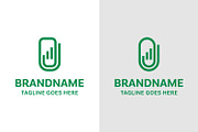 Finance Paperclip Modern Line Logo, a Branding & Logo Template by Pray Art Design Studio (Thumbnail 1 of 2)