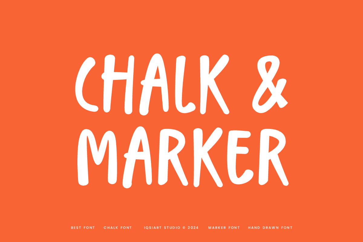 Blondy Condimen Chalk Marker Font, a Sans Serif Font by Iqsiart Studio (Photo 2 of 7)